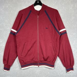 VTG 90s Christian Dior Monsieur Full Zip Jacket Mens Medium Red Track Sweatshirt
